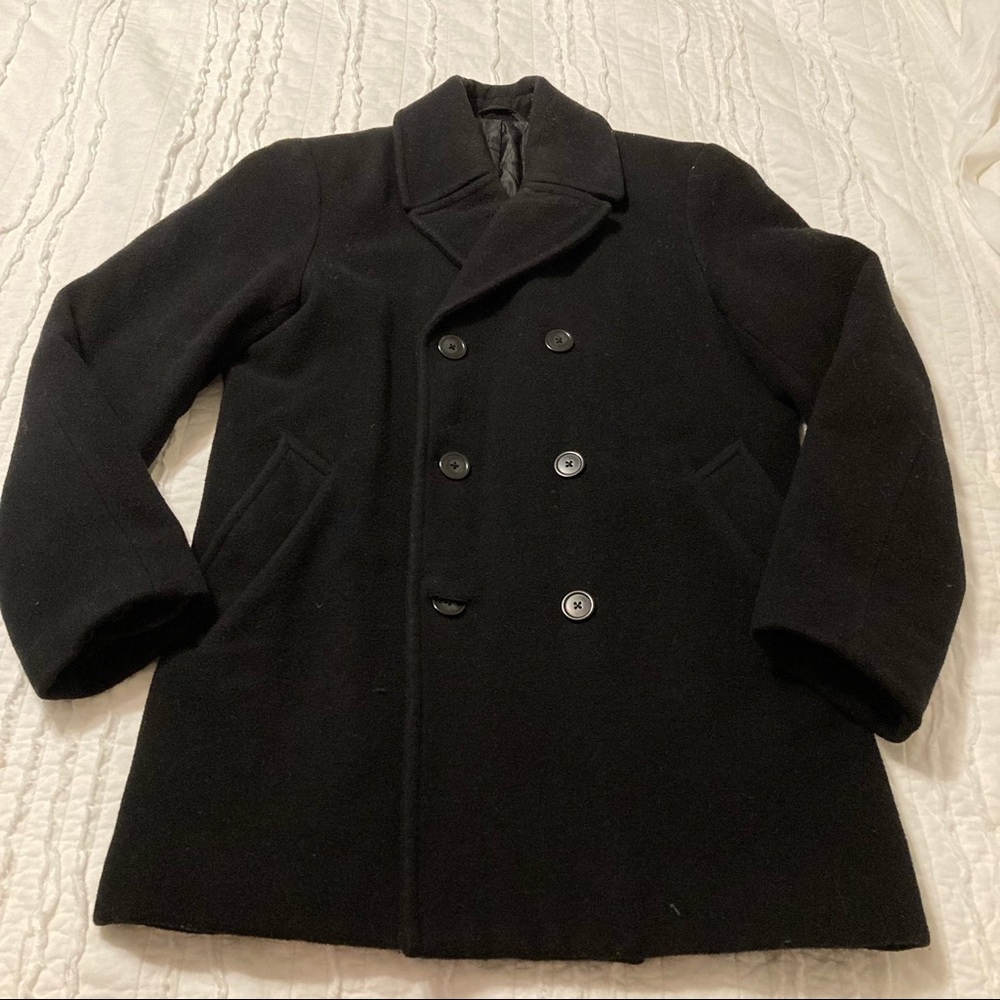 Ralph Lauren Wool Quilted Double Breasted Peacoat